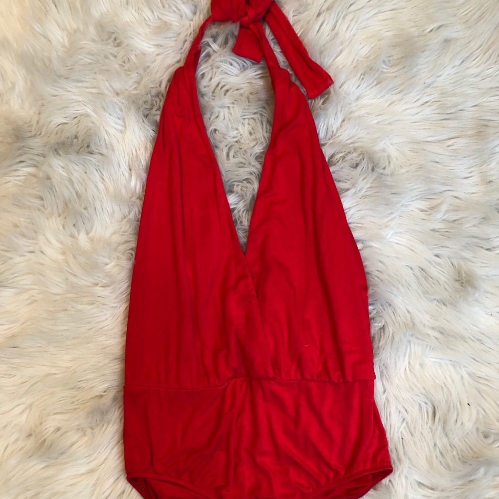 Red bodysuit